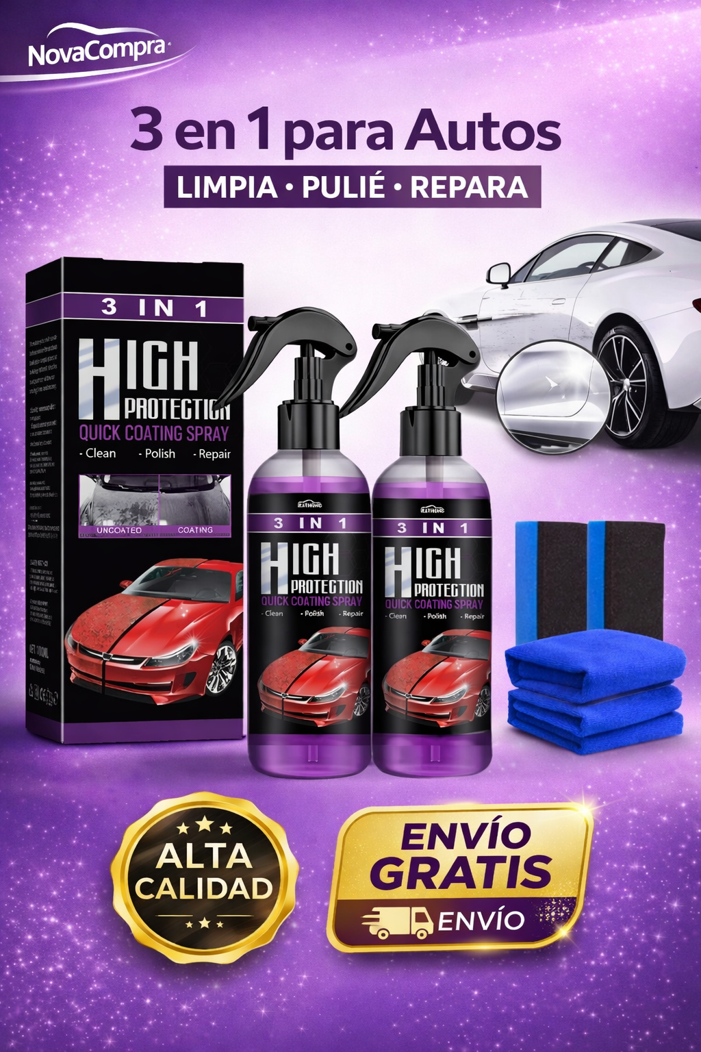 PROTECTOR DE PINTURA PARA CARROS 3 EN 1
